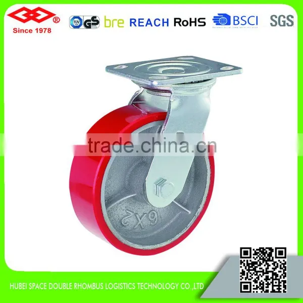 100mm-200mm Heavy Duty Roller Bearing Casters With Cast Iron Center photo-3