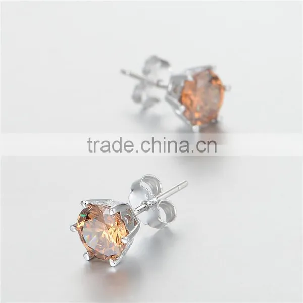 Costume Jewelry Single Stone Earring Designs For Ladies photo-4