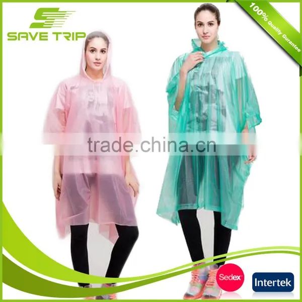 Universal Size Womens Men Kids Disposable Waterproof Yellow Rain Coat photo-2