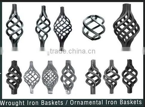 Fence Parts Decorative Wrought Iron Baskets photo-6