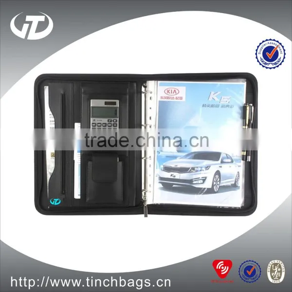 Cheap Classic PU Bisiness Portfolio for Promotion With Logo/fashion Handmade Paper File Folder