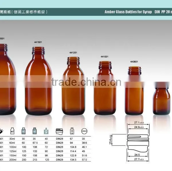 High Qualitu Amber Glass Bottles For Syrup photo-2