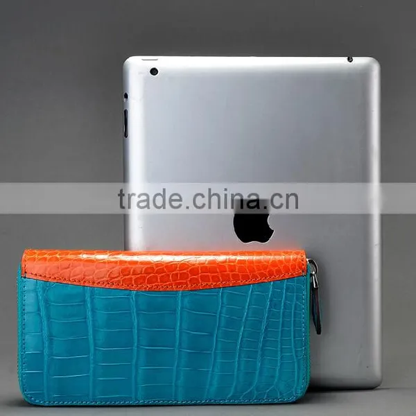 Fashion Long Design Crocodile Skin Lady Zipper Wallet Genuine Leather Wallet Women photo-4