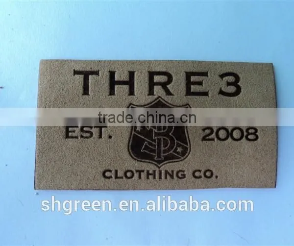 Brass Button Synthetic Garment Leather Tag for Canvas Trousers photo-6