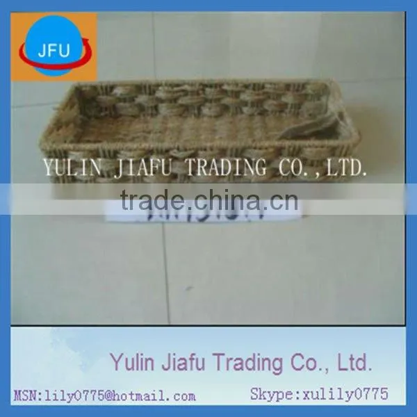 Handmade Weaving Rectangle Seagrass Tray Basket