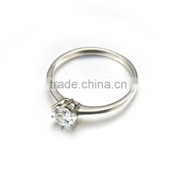 Wholesale Wedding Band Women Luxury Stainless Steel Slim Crystal Finger Rings Jewelry photo-2