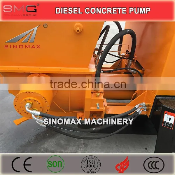 TOP! 60m3/h 80m3/h Diesel Engine Trailer Concrete Pump for Sale With CE Certificated photo-5