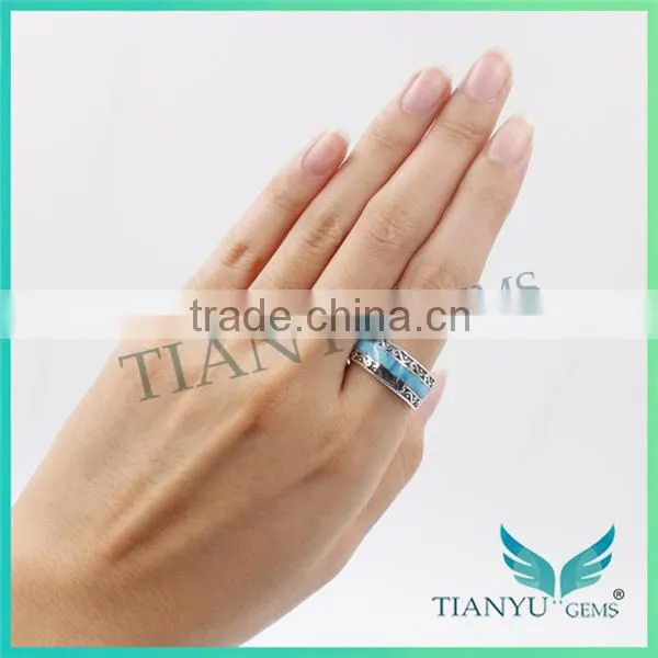Fashion Turquoise Rings Finger Rings for Men and Women Wedding Ring Engagement Ring photo-6