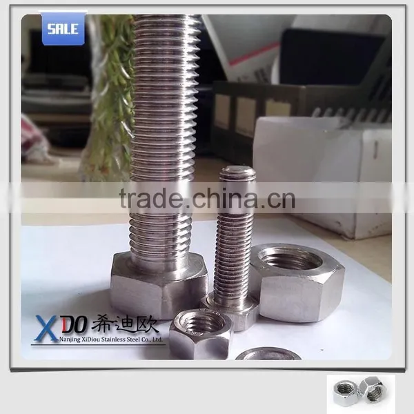 Alloy 800 . Alloy800H. Alloy825 . Alloy925stainless Steel Fasteners Full Thread Hex Bolts photo-2