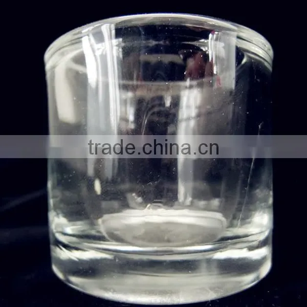 Cheap Clear Glass Candle Holder/straight Round Shaped Candle Wax Jar photo-4