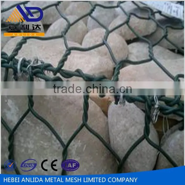 PVC Coated Hexagonal Gabion Box For Flood Control / Stone Cages / Slope Protection Wire Mesh photo-5