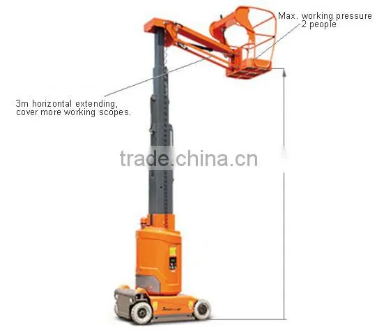 CE ISO Electric Sleeve Type Self-propelled Aerial Work Platform Jeakue JK00523 photo-2