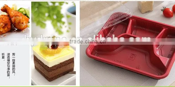 4-compartment Bento Lunch Box,Disposable Safe Plastic Food Container photo-5