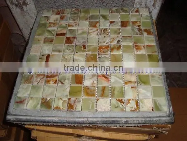 Handemade Good Price GREEN ONYX MOSAIC TILES COLLECTIONS photo-3