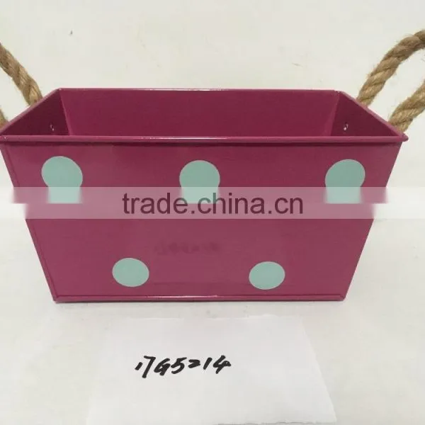 Factory Direct Sale Custom Logo Size Small Medium Large Indoor Rectangular Planters With Rope Handle photo-2