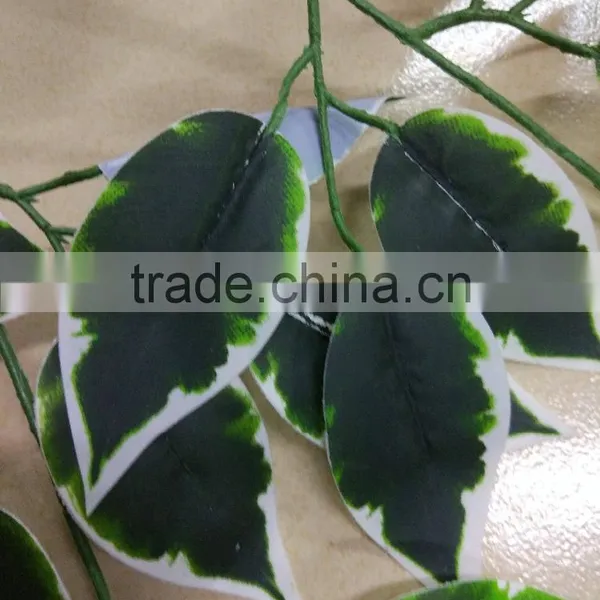 SJ7001008 Artificial Plastic Ficus Leaves/Chinese Silk Banyan Tree Leaf photo-3