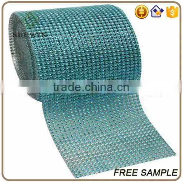 Decorative Glossy Gold Grosgrain Mesh Sequin Ribbon photo-4