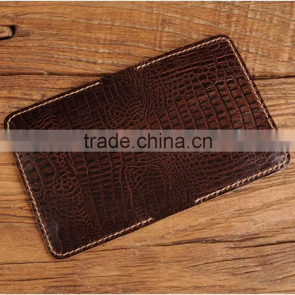 Bifold Cowhide Leather Men Credit Card Holder With Multiple Card Slots photo-6