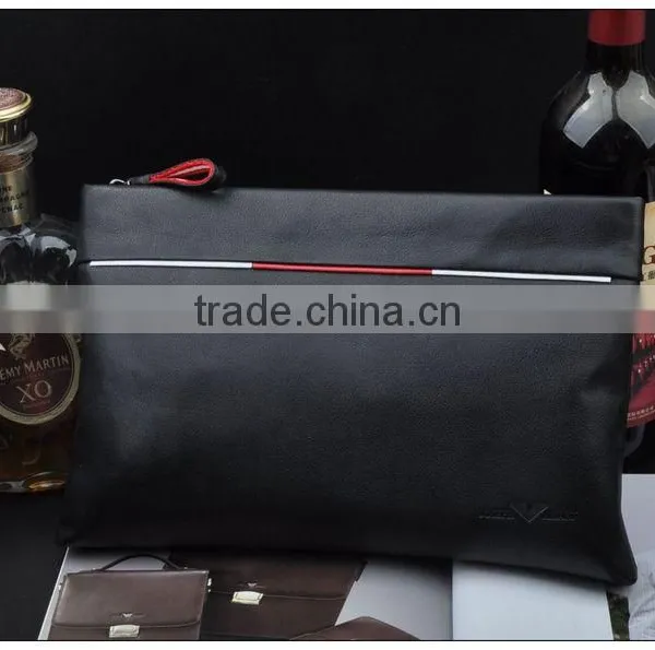 Men's Leather Handbag Genuine Leather Hand Bag Clutch Bag Top Grain Leather photo-2