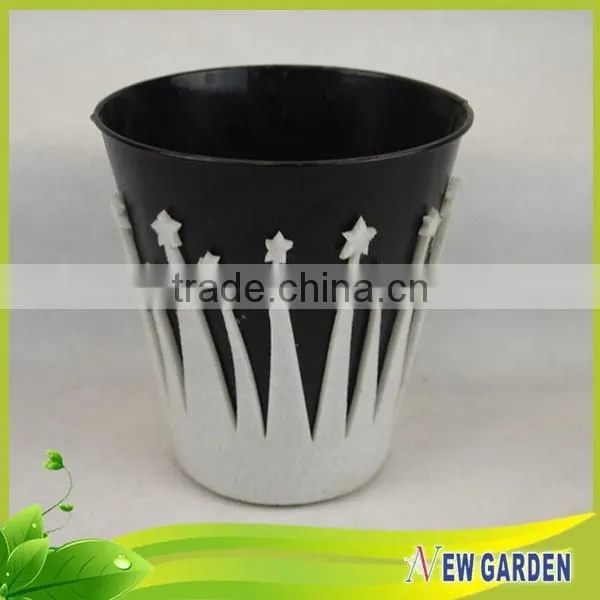 Home Decor Flannelette And Metal Planter,Balcony Small Plastic Flower Pot Trays photo-6