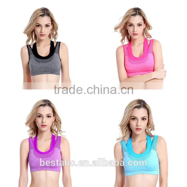 Wholesale Athletic Wear Yoga Clothing Manufacturers Sexy Cross Strap Back Sports Bra photo-3
