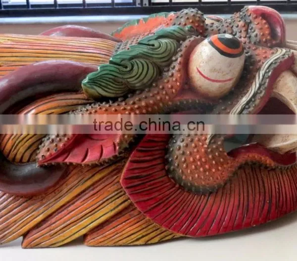 Dragon Mask Wall Hanging Decor Handmade in Nepal photo-3
