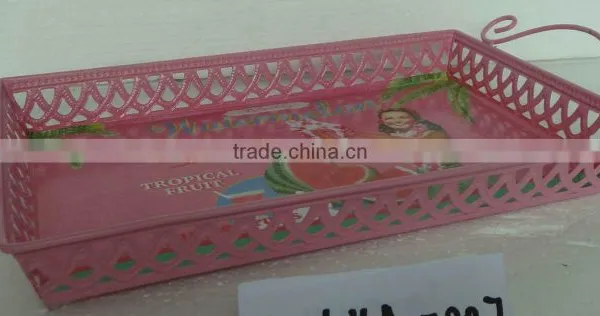 Colourful Decorative Metal Tray for Garden and Ornament photo-3