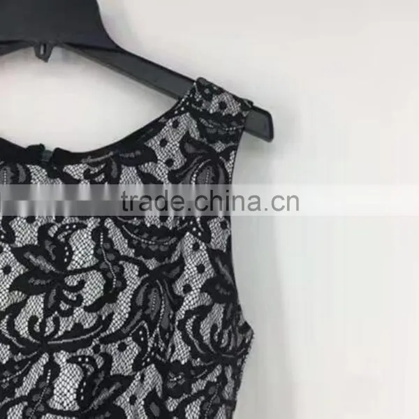 Ladies Stock Garment Sleeveless Black Sexy Prom Party Dress photo-4