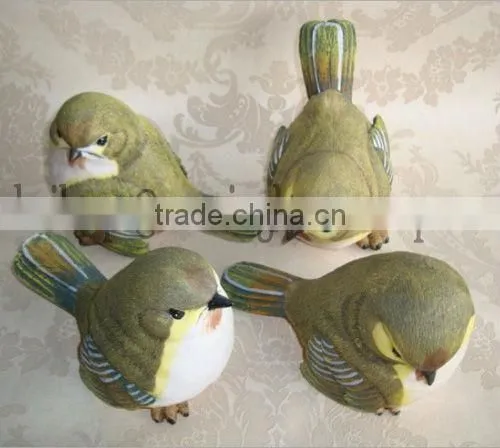 Artificial Plastic Garden Decoration Polyresin Miniature Bird