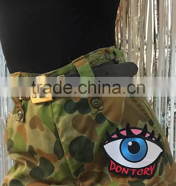 Custom Hand Made Don't Cry Eye Embroidered Patch for Clothes Embroidery Patch Made in China Choose Size/color photo-4