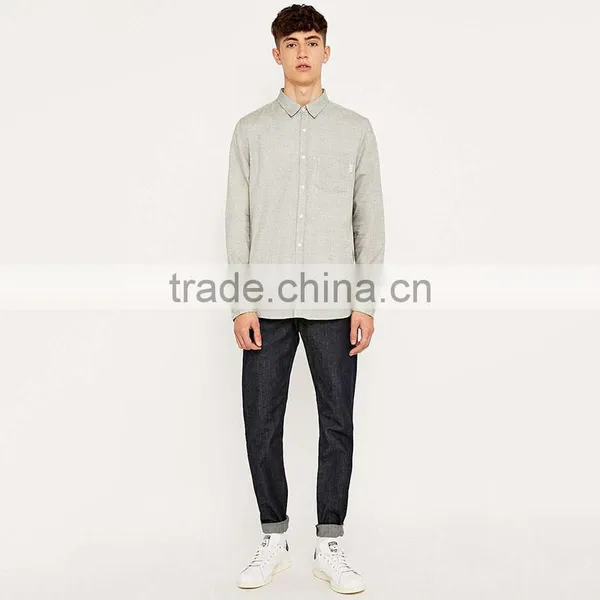 Wholesale 2016 New Style Casual Long Sleeve Linen Slim Fit Shirts for Men photo-6