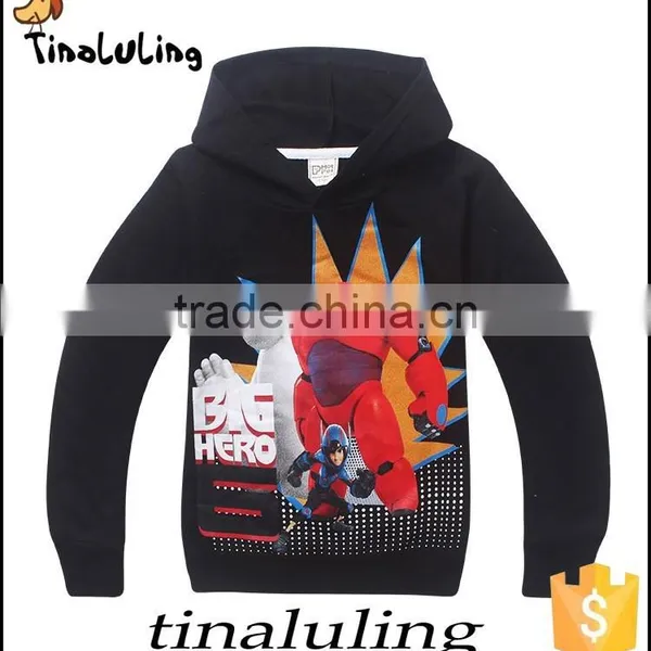 2015 FASHION CHILDREN WHOLESALE BAYMAX CARTOON JACKETS KIDS PLAIN HOODIES photo-2