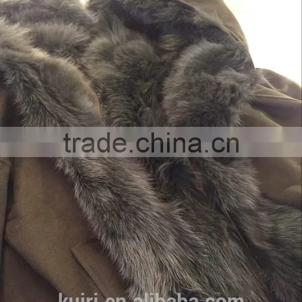 2016 Fashion Winter Women Double-sided Woolen Coat in the Long Section of the Real Fox Fur Lining Fur Hooded Fur Coat photo-2