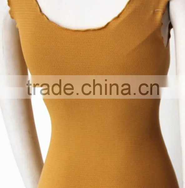 Plain Seamless Lady Fashion Nude Tank Top photo-2