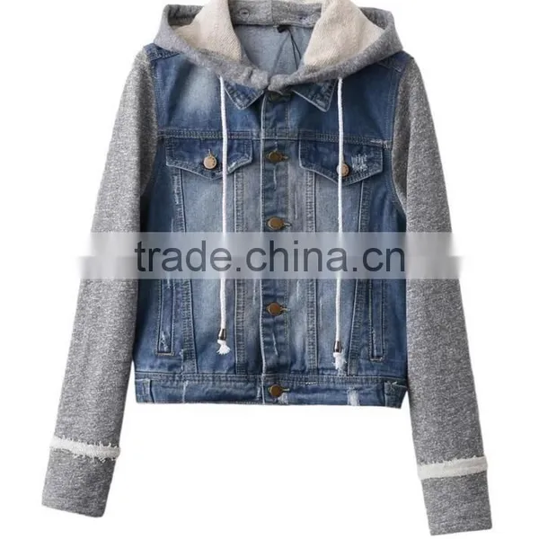Runwaylover EY1062C Custom Spring Coats and Jackets Woman Wholesale Denim Jackets photo-3