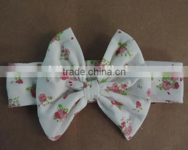 2016 Hot Sale, Baby Girl Print Flower Headbands for Kids Girl Wholesale, Baby Hairband With Flower for Kids Children photo-2
