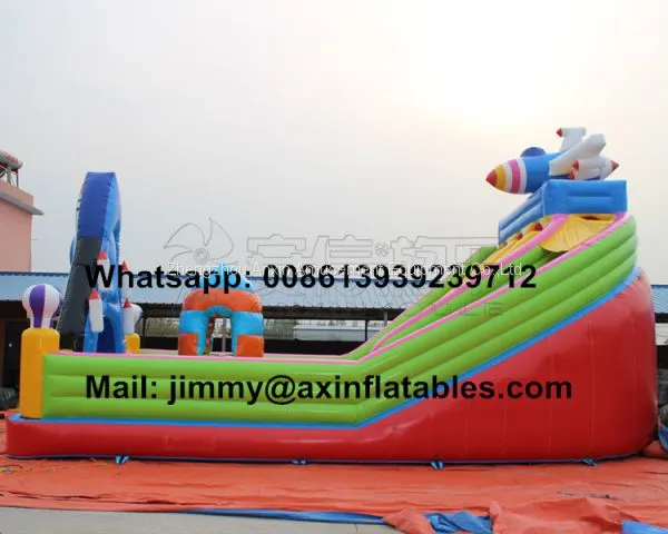 Commercial Airplane Inflatable Bouncer Combo,Jumping Bouncy Castle With Slide,Jumping Bouncy Castle For Kids photo-3