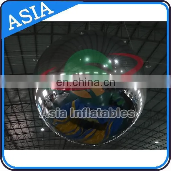 2m Hot Sale Silver Inflatable Mirror Ball Stage Decoration Ball for Fashion Show photo-2