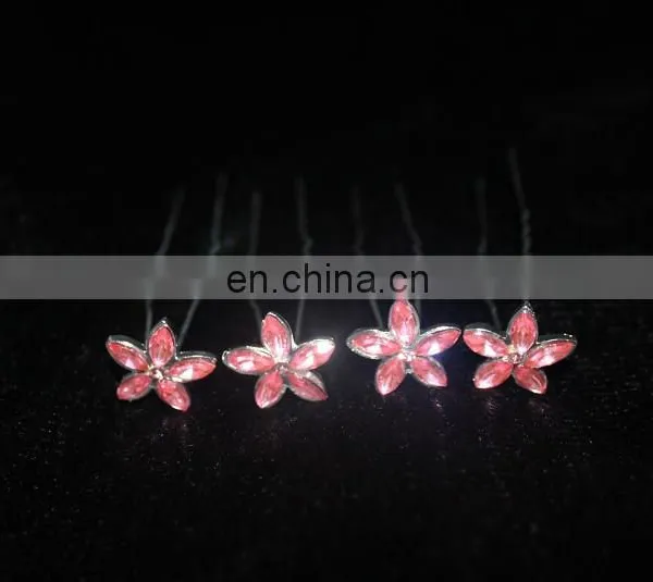 Simple Leaf Triangle Shape Hair Fork Jewelry Nice Silver Metal Hair Pins photo-2