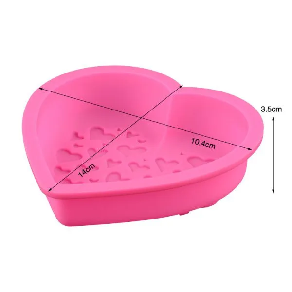 Sample Free Food Grade Silicone Cake Mould Baking Mould Tool Love Shape photo-2