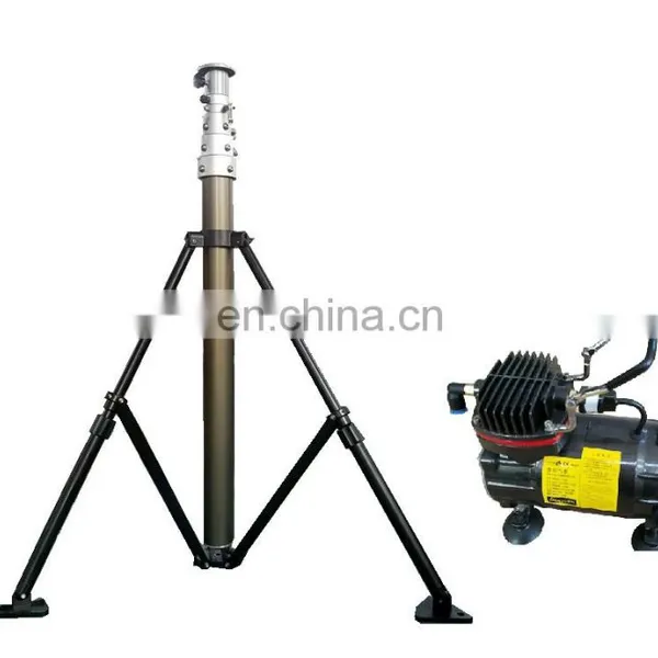 3m Mobile Lighting Pneumatic Telescopic Mast With Folding Tripod photo-4