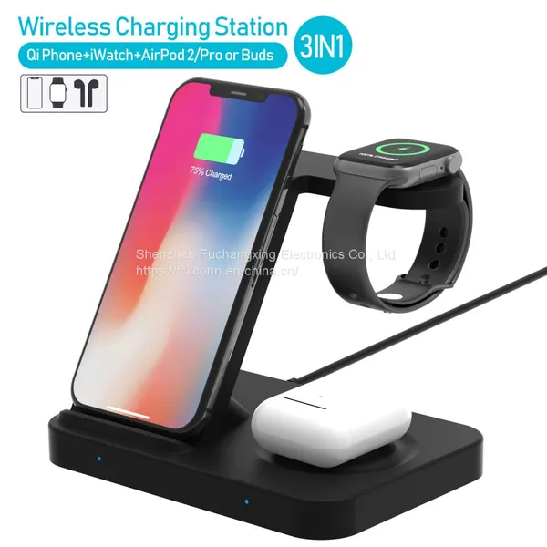 Wireless Charger Stand 15W Qi Fast Charging Dock Station for Apple Watch IWatch 5 AirPods Pro 2 For IPhone 12 11 XS XR X 8 Z5A photo-4