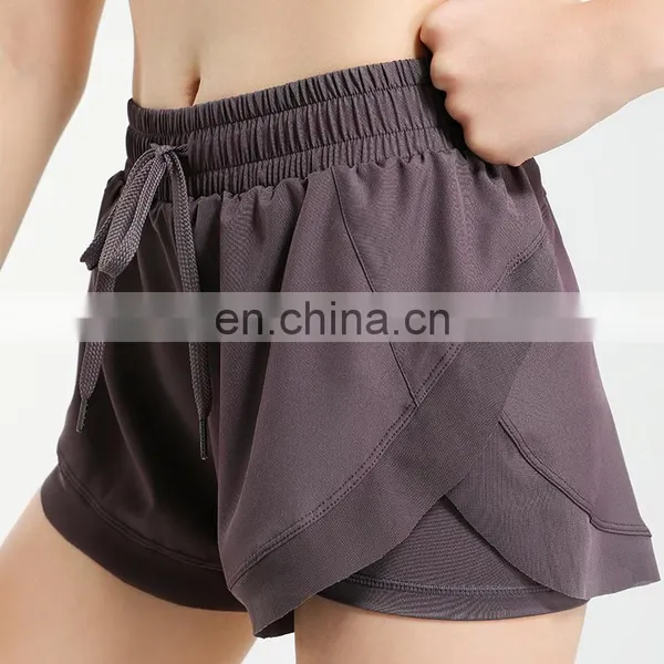 Women Quick Drying Stretch Slim Fitness Yoga Jogging Sports Shorts photo-2