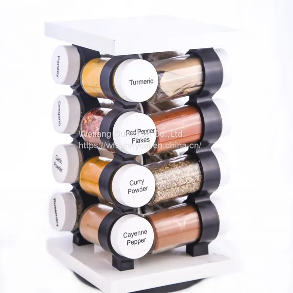 16 Jars Spice Rack Set With Rotationg Base Spice Rack Set photo-5