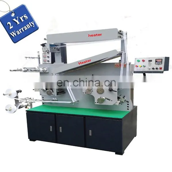 UGS31S 3 Plus 1 Color Automatic Portable Apparel Clothing Label Flexo Printing Machine, Roll to Roll Fabric Ribbon Printer