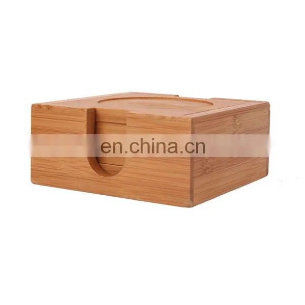 Japanese Minimalist Style High Quality 6-pack Set Premium Bamboo Coasters photo-3