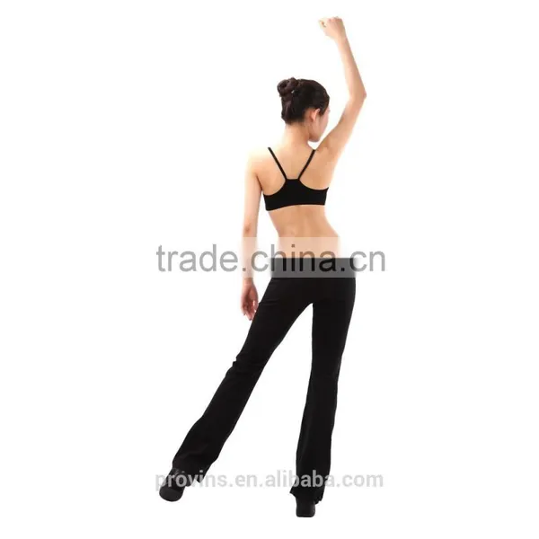 Dance Roll Down Long Pants, Yoga Long Pants, Dance Two-tone Trousers photo-2