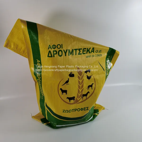 Animal Feed Laminated pp Woven Sack Packing Bags 10kg 25kg Plastic Feed Packing Bag photo-2
