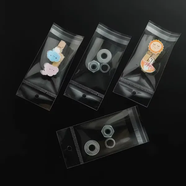 Customized Printed Clear Header Plastic Bags Jewelry Clothing Packaging Plastic Opp Self-Adhesive Bags With Logo photo-4