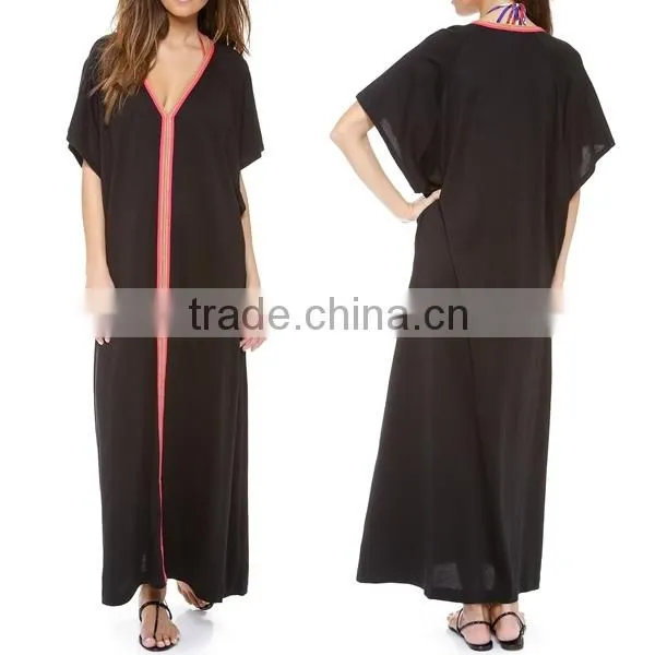 Wholesale Clothing 2014 Oem New Design Women Black Abaya